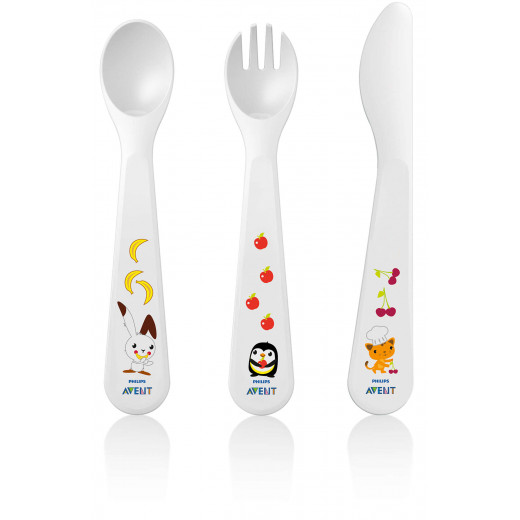 Philips Avent Toddler Fork, Spoon And Knife  (18M+)