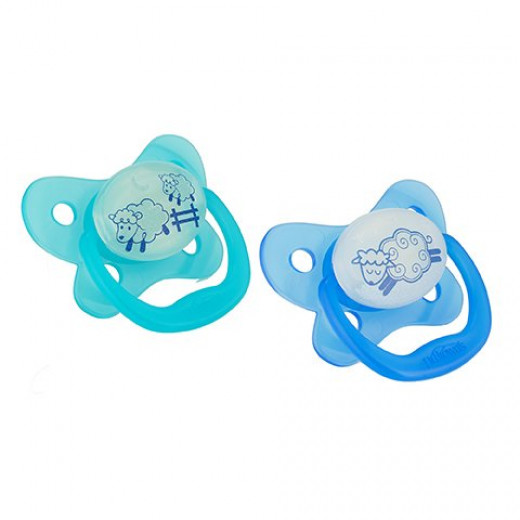 Dr. Brown's Glow-in-the-Dark Pacifier Stage 1, 0-6 Months (Blue Sheep)