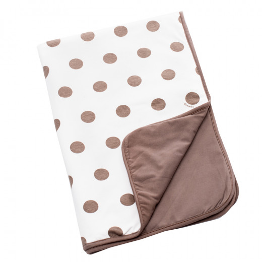 Doomoo Dream Baby Cotton Blanket (100 x 75 cm, Dots Taupe )