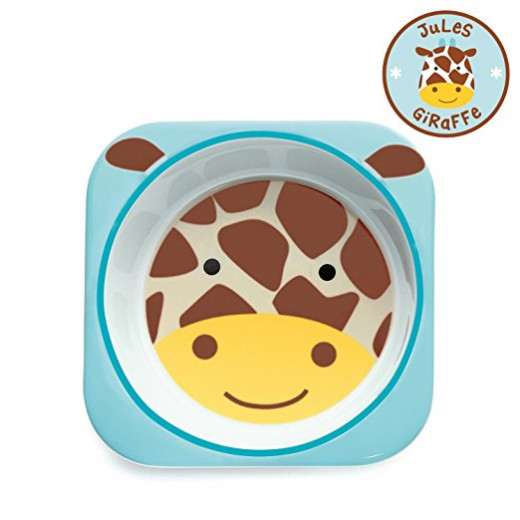 Skip Hop Zoo Melamine Plate and Bowl Set, Giraffe