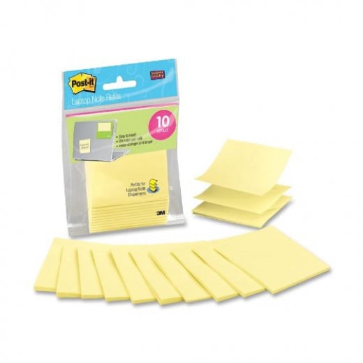 Post-it Super Sticky Pop-up Notes, With Laptop Dispenser Refills, 3 x 3-Inches