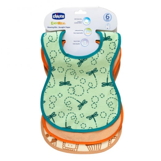 Chicco Weaning Cotton Bibs 3 Pieces