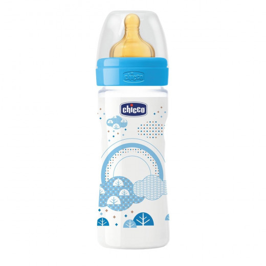 Chicco Well-Being Bottle 250Ml Medium Flow For Boy Latex