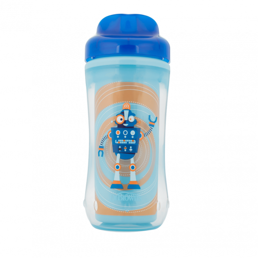 Dr. Brown's 10 oz Spoutless Insulated Cup - Blue Robot (Stage 4: 12m+)