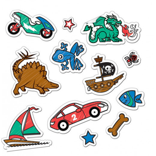 Melissa & Doug On the Go Magicolor Color-Your-Own Sticker Pad - Vehicles, Sports, and Dinosaurs