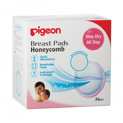 Pigeon Honeycomb Breast Pads 36 Pieces