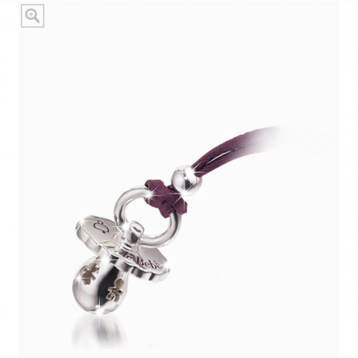 Le Bebe Silver pacifier necklace