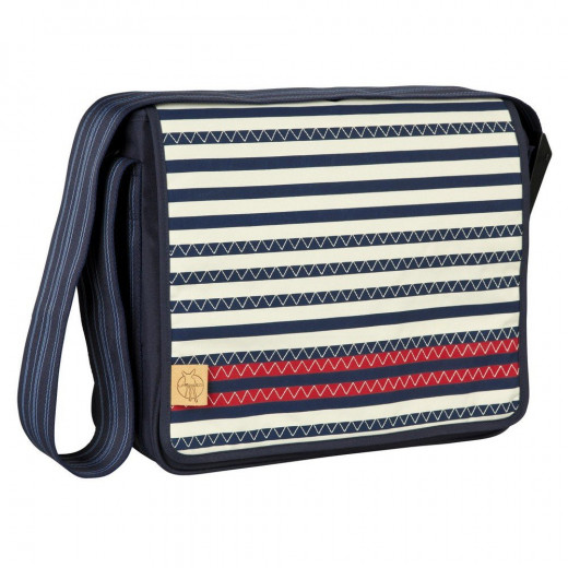 Lassig Casual Messenger Bag - Striped Zigzag **Navy