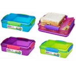 Sistema Lunch Snack Attack Duo, 975 ml, Assorted Colours - أزرق