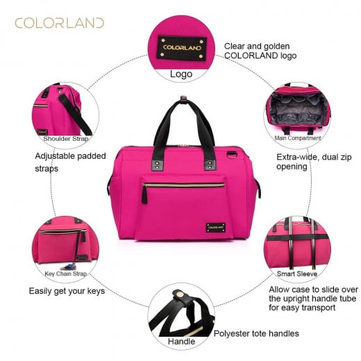 Colorland Diaper Bag Tote - Pink