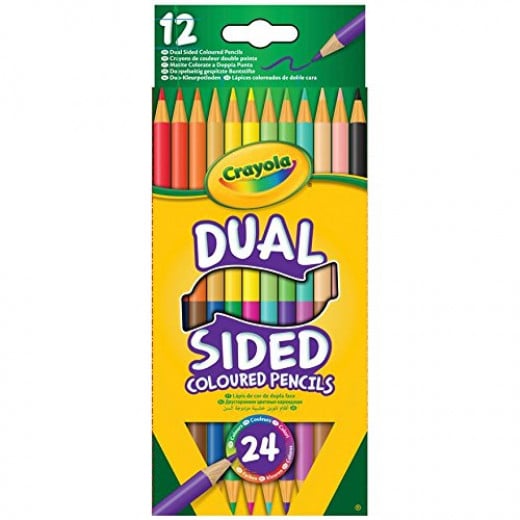 أقلام رصاص ملونة من كرايولا 24 وجهين