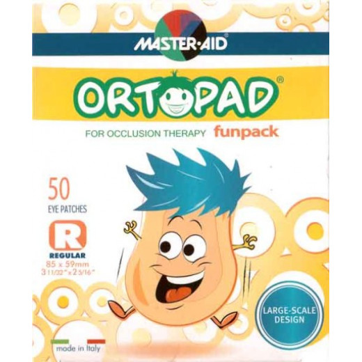 Master Aid Ortopad Fun Pack Eye Patches - Junior Size (50 Per Box)