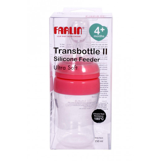 Farlin 150 Wide Neck Transbottle Silicone Feeder (Pink)