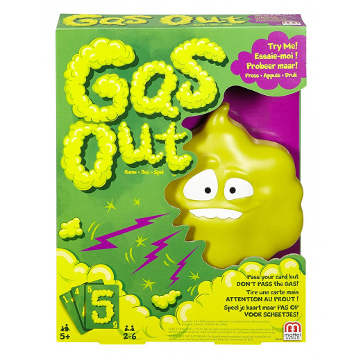 Mattel - Gas Out Card Game Action Reflex Family Fun Childrens Toy