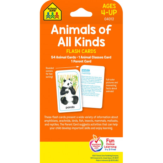 School Zone - Animals of All Kinds Flash Cards