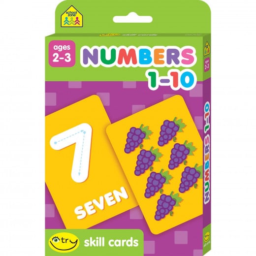 School Zone - Numbers 1-10 Skill Cards, 31 cards