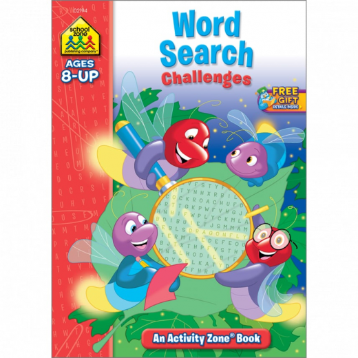 School Zone -Word Search Challenges Activity Zone Workbook Ages 8 and Up