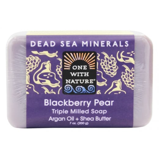 One With Nature Dead Sea Minerals Bar Soap Blackberry Pear