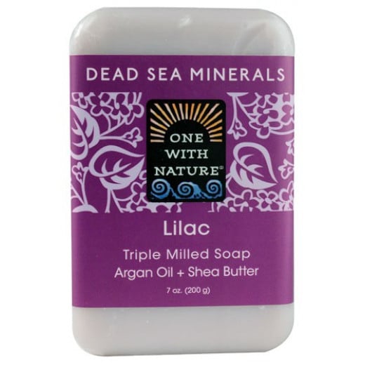 One With Nature Dead Sea Minerals Soap Lilac