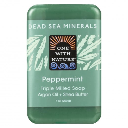 One With Nature Dead Sea Mineral Soap Peppermint