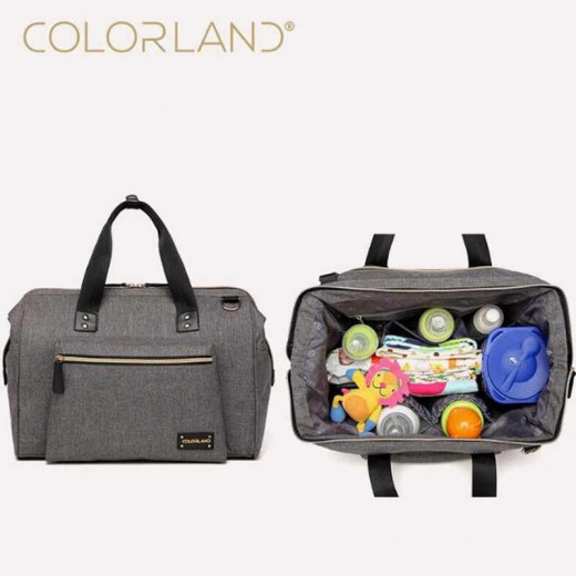 Colorland Diaper Bag Tote - Grey