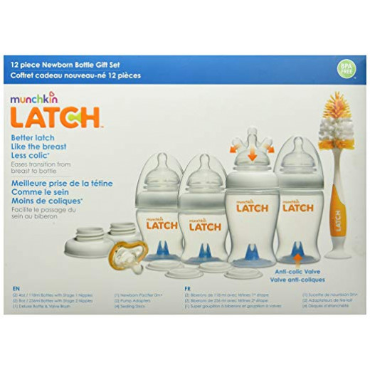 Munchkin Latch Newborn Bottle 12 Piece Gift Set