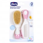 Chicco Brush And Comb For Babies, Pink Color