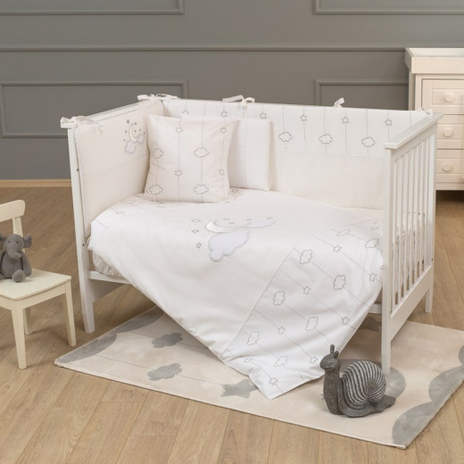 Funna Baby Bed Set 8pcs Luna Chic 60X120 Silver