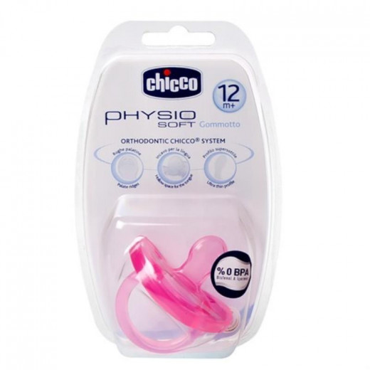 Chicco Physio Soft Pink (12m+) Silicone - 1 Piece