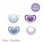 NUK Genius Silicone Orthodontic Soother 0-2 months, Assorted Colors