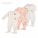 Colorland - Baby Romper / Pink Princess 3 Pieces In One Pack - 3-6 Months
