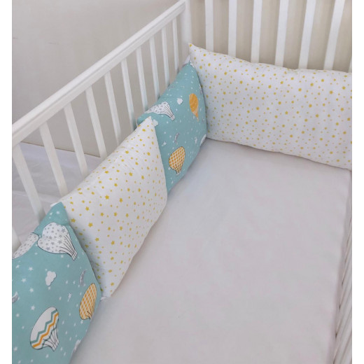 Anett Newborn Baby Bedding Set, ِAirships - Blue