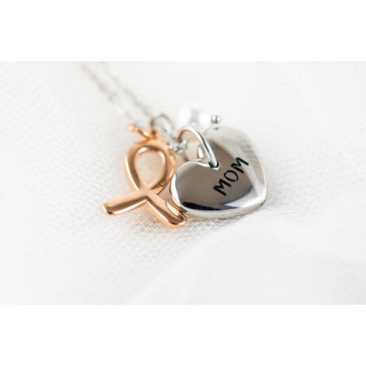Hope Shop By KHCF -Mom Necklace - Silver And Plated Gold