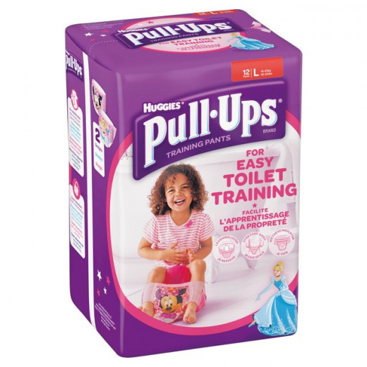 Huggies Pull-Ups Girls Large 12 per pack (made in the Britain ...