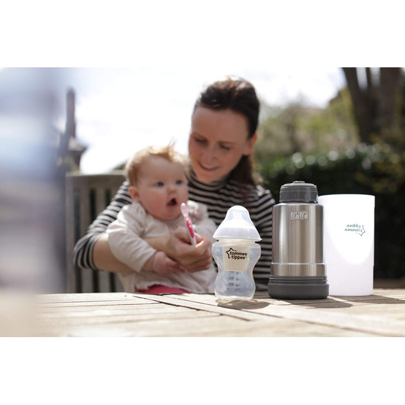 Tommee Tippee Closer to Nature Baby Bottle Food Warmer Flask Compact Travel  New 5010415230003