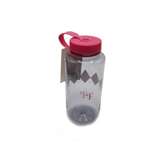 Hallmark Argyle Water Bottle, White and Black
