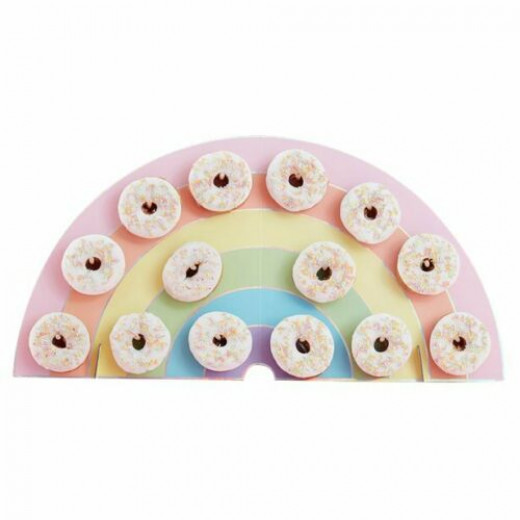 Ginger Ray Rainbow Donut Wall Doughnut Party Wedding favor Display Treat Stand Decorate