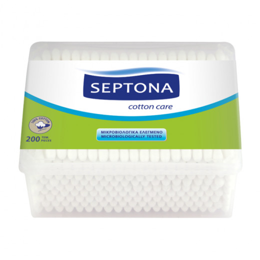 Septona 200 Cotton Buds in Plastic Box