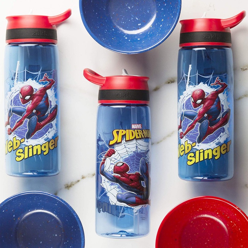  Zak Designs Marvel Spider-Man Water Bottle for Travel