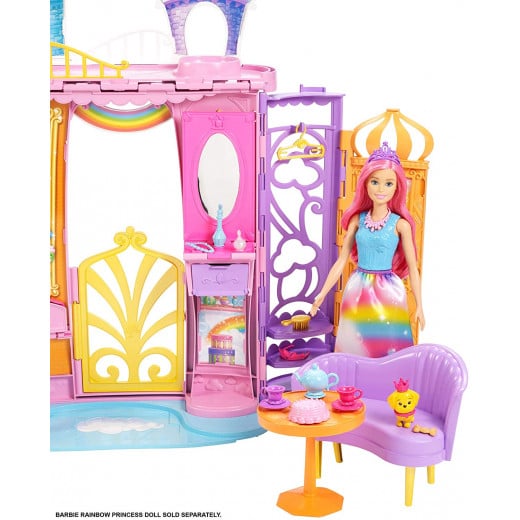 Barbie Fantasy Fairytale Portable Castle Dreamtopia, Colourful Playset, Accessories, House, Multi