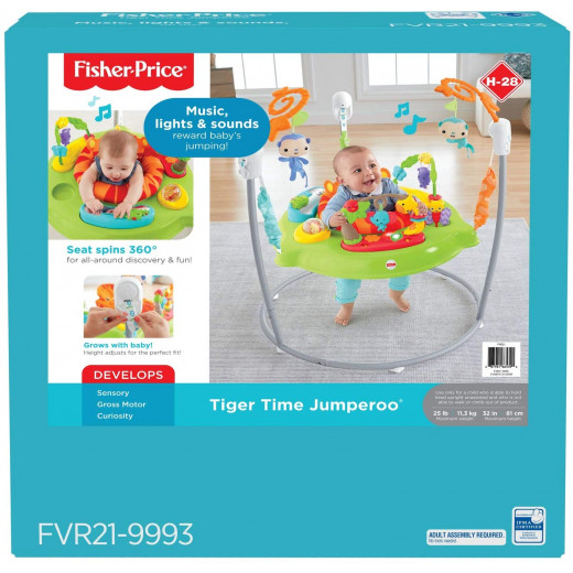 Fisher-Price Roaring Rainforest Jumperoo, New-Born Baby Activity Centre with Music and Lights