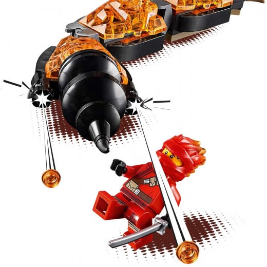 LEGO Ninjago Fire Fang Snake Toy for Kids with 4 Minifigures, Masters of Spinjitzu Playset, 463 pieces.