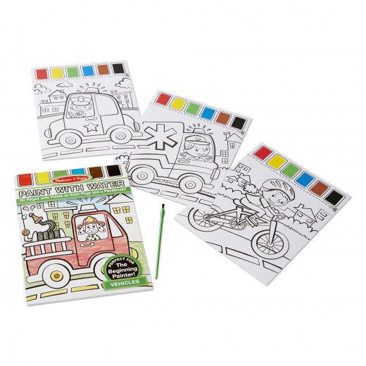 Melissa & Doug Paint With Water, Vehicles Design