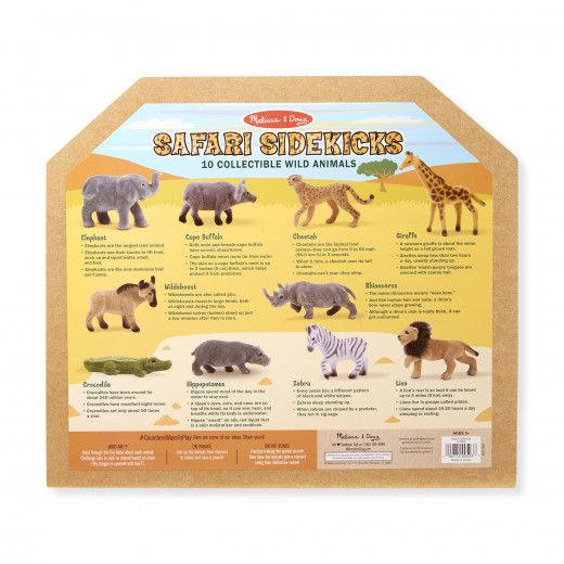 Melissa & Doug Safari Sidekicks - 10 Collectible Wild Animals