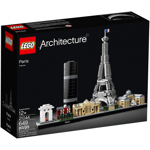 مجموعة سكاي لاين مبنى نموذجي باريس للعمارة   يقع مع برج إيفل ومتحف اللوفر من ليغو
