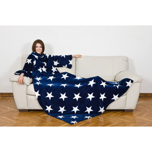 KANGURU Deluxe STARS Fleece Blanket With Sleeves