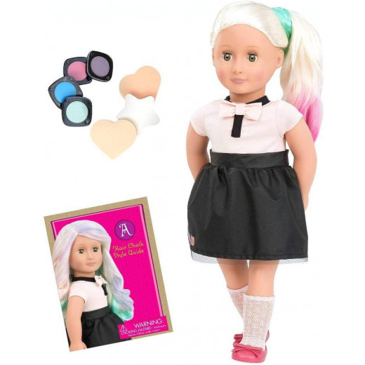 Our Generation Doll by Battat- Amya 18 inch Regular Non-posable Chalk Deco Fashion Doll - for Girls Age 3 Years and up