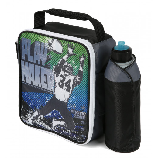 Arctic Zone Kids' Lunch Bag & Water Bottle Set, Play Maker