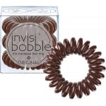 invisibobble ORIGINAL Hair Ties, Pretzel Brown, 3 Pack - Traceless, Strong Hold, Waterproof - Suitable for All Hair Types