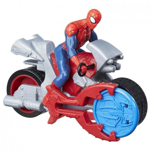 Marvel Spiderman Blast And Go Racer Spiderman With Cycle
